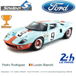 Modelauto 1:18 | Solido 1803001 | Ford GT40 MK.1 S-5.0 W Automotive Engineering 1968 #9 Modelauto 1:18 | Solido 1803001 | Ford GT40 MK.1 S-5.0 W Automotive Engineering 1968 #9