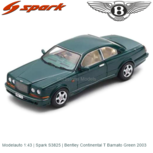 Modelauto 1:43 | Spark S3825 | Bentley Continental T Barnato Green 2003 Modelauto 1:43 | Spark S3825 | Bentley Continental T Barnato Green 2003