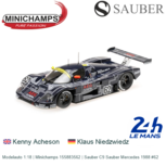 Modelauto 1:18 | Minichamps 155883562 | Sauber C9 Sauber Mercedes 1988 #62 Modelauto 1:18 | Minichamps 155883562 | Sauber C9 Sauber Mercedes 1988 #62