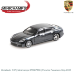 Modelauto 1:87 | Minichamps 870067100 | Porsche Panamera Grijs 2015 Modelauto 1:87 | Minichamps 870067100 | Porsche Panamera Grijs 2015