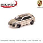 Modelauto 1:87 | Minichamps 870067200 | Porsche Cayenne Grijs metallic 2015 Modelauto 1:87 | Minichamps 870067200 | Porsche Cayenne Grijs metallic 2015