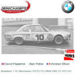 Modelauto 1:18 | Minichamps 155722710 | BMW 2800 CS 1972 #10 Modelauto 1:18 | Minichamps 155722710 | BMW 2800 CS 1972 #10