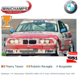 Modelauto 1:18 | Minichamps 155942604 | BMW 318 IS Class II BWM Fina Bastos Team 1994 Modelauto 1:18 | Minichamps 155942604 | BMW 318 IS Class II BWM Fina Bastos Team 1994