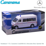 Modelauto 1:72 | Cararama Cara5000-02 | Mercedes Benz Sprinter Wit Modelauto 1:72 | Cararama Cara5000-02 | Mercedes Benz Sprinter Wit