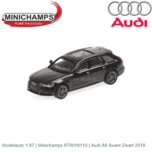 Modelauto 1:87 | Minichamps 870018110 | Audi A6 Avant Zwart 2018 Modelauto 1:87 | Minichamps 870018110 | Audi A6 Avant Zwart 2018