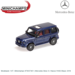 Modelauto 1:87 | Minichamps 870037401 | Mercedes Benz G- Klasse W463 Blauw 2018 Modelauto 1:87 | Minichamps 870037401 | Mercedes Benz G- Klasse W463 Blauw 2018