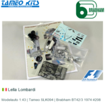 Modelauto 1:43 | Tameo SLK094 | Brabham BT42/3 1974 #208 Modelauto 1:43 | Tameo SLK094 | Brabham BT42/3 1974 #208
