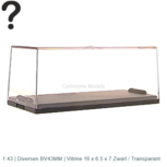 1:43 | Diversen BV43MM | Vitrine 16 x 6.5 x 7 Zwart / Transparant 1:43 | Diversen BV43MM | Vitrine 16 x 6.5 x 7 Zwart / Transparant