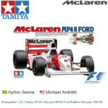 Bouwpakket 1:20 | Tamiya 20039 | McLaren MP4/8 Ford Marlboro McLaren 1993 #8 Bouwpakket 1:20 | Tamiya 20039 | McLaren MP4/8 Ford Marlboro McLaren 1993 #8