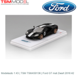 Modelauto 1:43 | TSM TSM430136 | Ford GT mat Zwart 2016 #2 Modelauto 1:43 | TSM TSM430136 | Ford GT mat Zwart 2016 #2