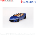 Modelauto 1:43 | TSM TSM430459 | Maserati GranCabrio Blu Sofisticato Blauw 2018 Modelauto 1:43 | TSM TSM430459 | Maserati GranCabrio Blu Sofisticato Blauw 2018