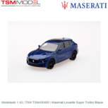 Modelauto 1:43 | TSM TSM430400 | Maserati Levante Super Trofeo Blauw Modelauto 1:43 | TSM TSM430400 | Maserati Levante Super Trofeo Blauw