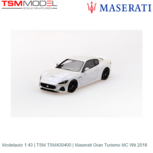Modelauto 1:43 | TSM TSM430400 | Maserati Gran Turismo MC Wit 2018 Modelauto 1:43 | TSM TSM430400 | Maserati Gran Turismo MC Wit 2018