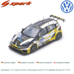 Modelauto 1:43 | Spark SG335 | Volkswagen Golf Gti TCR Mathilda Racing 2017 #175 Modelauto 1:43 | Spark SG335 | Volkswagen Golf Gti TCR Mathilda Racing 2017 #175