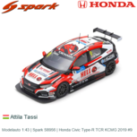 Modelauto 1:43 | Spark S8956 | Honda Civic Type-R TCR KCMG 2019 #9 Modelauto 1:43 | Spark S8956 | Honda Civic Type-R TCR KCMG 2019 #9