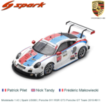 Modelauto 1:43 | Spark US080 | Porsche 911 RSR GT3 Porsche GT Team 2019 #911 Modelauto 1:43 | Spark US080 | Porsche 911 RSR GT3 Porsche GT Team 2019 #911