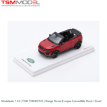 Modelauto 1:43 | TSM TSM430155 | Range Rover Evoque Convertible Rood / Zwart Modelauto 1:43 | TSM TSM430155 | Range Rover Evoque Convertible Rood / Zwart