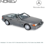 Modelauto 1:18 | Norev 183715 | Mercedes Benz 500 SL R129 Cabrio Gray Metallic 1989 Modelauto 1:18 | Norev 183715 | Mercedes Benz 500 SL R129 Cabrio Gray Metallic 1989