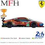 Bouwpakket 1:24 | Model Factory Hiro K721 | Ferrari 488 GTE EVO LMGTE-PRO AF Corse 2019 #51 Bouwpakket 1:24 | Model Factory Hiro K721 | Ferrari 488 GTE EVO LMGTE-PRO AF Corse 2019 #51