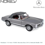 Modelauto 1:18 | Norev 183498 | Mercedes Benz 230 SL Anthracite Metallic 1963 Modelauto 1:18 | Norev 183498 | Mercedes Benz 230 SL Anthracite Metallic 1963