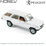 Modelauto 1:43 | Norev 475443 | Peugeot 504 Break Dangel Alaska White 1980 Modelauto 1:43 | Norev 475443 | Peugeot 504 Break Dangel Alaska White 1980
