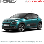 Modelauto 1:43 | Norev 155264 | Citroën C3 Spring Blue 2020 Modelauto 1:43 | Norev 155264 | Citroën C3 Spring Blue 2020