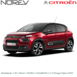 Modelauto 1:43 | Norev 155263 | Citroën C3 Rouge Elixer 2020 Modelauto 1:43 | Norev 155263 | Citroën C3 Rouge Elixer 2020
