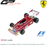 Modelauto 1:43 | GP Replicas GP43-01C | Ferrari 312 B3 Scuderia Ferrari 1974 #12 Modelauto 1:43 | GP Replicas GP43-01C | Ferrari 312 B3 Scuderia Ferrari 1974 #12