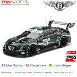 Modelauto 1:43 | TSM 430489 | Bentley Continental GT4 Bentley Team M-Sport 2019 #107 Modelauto 1:43 | TSM 430489 | Bentley Continental GT4 Bentley Team M-Sport 2019 #107