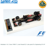 Modelauto 1:43 | Tameo TMB017 | Lotus Renault E21 Lotus grand Prix Engineering 2013 #7 Modelauto 1:43 | Tameo TMB017 | Lotus Renault E21 Lotus grand Prix Engineering 2013 #7