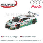 Modelauto 1:43 | Minichamps 437171701 | Audi R8 LMS Montaplast by Land Motorsport 2017 #1 Modelauto 1:43 | Minichamps 437171701 | Audi R8 LMS Montaplast by Land Motorsport 2017 #1