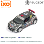 Modelauto 1:43 | IXO-Models RAM394 | Peugeot 2017 S2000 PE Radik Shaymiev 2009 #78 Modelauto 1:43 | IXO-Models RAM394 | Peugeot 2017 S2000 PE Radik Shaymiev 2009 #78