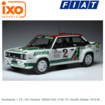 Modelauto 1:18 | IXO-Models 18RMC009 | Fiat 131 Abarth Alitalia 1978 #2 Modelauto 1:18 | IXO-Models 18RMC009 | Fiat 131 Abarth Alitalia 1978 #2