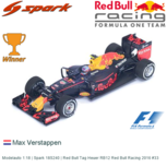 Modelauto 1:18 | Spark 18S240 | Red Bull Tag Heuer RB12 Red Bull Racing 2016 #33 Modelauto 1:18 | Spark 18S240 | Red Bull Tag Heuer RB12 Red Bull Racing 2016 #33