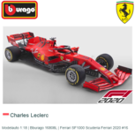 Modelauto 1:18 | Bburago 16808L | Ferrari SF1000 Scuderia Ferrari 2020 #16 Modelauto 1:18 | Bburago 16808L | Ferrari SF1000 Scuderia Ferrari 2020 #16