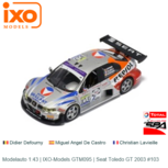 Modelauto 1:43 | IXO-Models GTM095 | Seat Toledo GT 2003 #103 Modelauto 1:43 | IXO-Models GTM095 | Seat Toledo GT 2003 #103