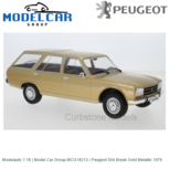 Modelauto 1:18 | Model Car Group MCG18213 | Peugeot 504 Break Gold Metallic 1976 Modelauto 1:18 | Model Car Group MCG18213 | Peugeot 504 Break Gold Metallic 1976