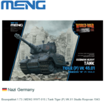 Bouwpakket 1:73 | MENG WWT-015 | Tank Tiger (P) VK.01 Studio Roqovan 1943 Bouwpakket 1:73 | MENG WWT-015 | Tank Tiger (P) VK.01 Studio Roqovan 1943