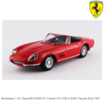Modelauto 1:43 | Best BEST9003-R | Ferrari 275 GTB-4 NART Spyder Red 1967 Modelauto 1:43 | Best BEST9003-R | Ferrari 275 GTB-4 NART Spyder Red 1967