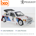 Modelauto 1:18 | IXO-Models IXO18RMC049B | Peugeot 205 T16 E2 Peugeot Sport 1986 #4 Monaco / Monte Carlo / Rally Modelauto 1:18 | IXO-Models IXO18RMC049B | Peugeot 205 T16 E2 Peugeot Sport 1986 #4 Monaco / Monte Carlo / Rally