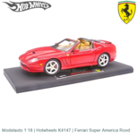 Modelauto 1:18 | Hotwheels K4147 | Ferrari Super America Rood Modelauto 1:18 | Hotwheels K4147 | Ferrari Super America Rood