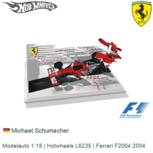 Modelauto 1:18 | Hotwheels L6235 | Ferrari F2004 2004 Modelauto 1:18 | Hotwheels L6235 | Ferrari F2004 2004