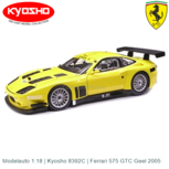 Modelauto 1:18 | Kyosho 8392C | Ferrari 575 GTC Geel 2005 Modelauto 1:18 | Kyosho 8392C | Ferrari 575 GTC Geel 2005
