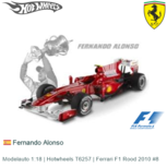 Modelauto 1:18 | Hotwheels T6257 | Ferrari F1 Rood 2010 #8 Modelauto 1:18 | Hotwheels T6257 | Ferrari F1 Rood 2010 #8