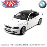Modelauto 1:18 | MotorMax 50045 | BMW M3 Wit 2008 Modelauto 1:18 | MotorMax 50045 | BMW M3 Wit 2008