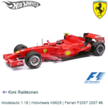 Modelauto 1:18 | Hotwheels K6629 | Ferrari F2007 2007 #6 Modelauto 1:18 | Hotwheels K6629 | Ferrari F2007 2007 #6