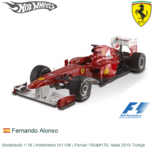 Modelauto 1:18 | Hotwheels W1198 | Ferrari 150° Italia 2010 Turkije Modelauto 1:18 | Hotwheels W1198 | Ferrari 150° Italia 2010 Turkije
