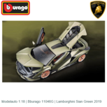 Modelauto 1:18 | Bburago 11046G | Lamborghini Sian Green 2019 Modelauto 1:18 | Bburago 11046G | Lamborghini Sian Green 2019