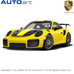 Modelauto 1:18 | Autoart 78172 | Porsche 911 GT2 RS Racing Yellow 2017 Modelauto 1:18 | Autoart 78172 | Porsche 911 GT2 RS Racing Yellow 2017