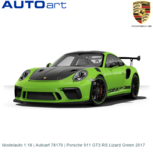 Modelauto 1:18 | Autoart 78179 | Porsche 911 GT3 RS Lizard Green 2017 Modelauto 1:18 | Autoart 78179 | Porsche 911 GT3 RS Lizard Green 2017